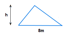 Triangle to find the height of.